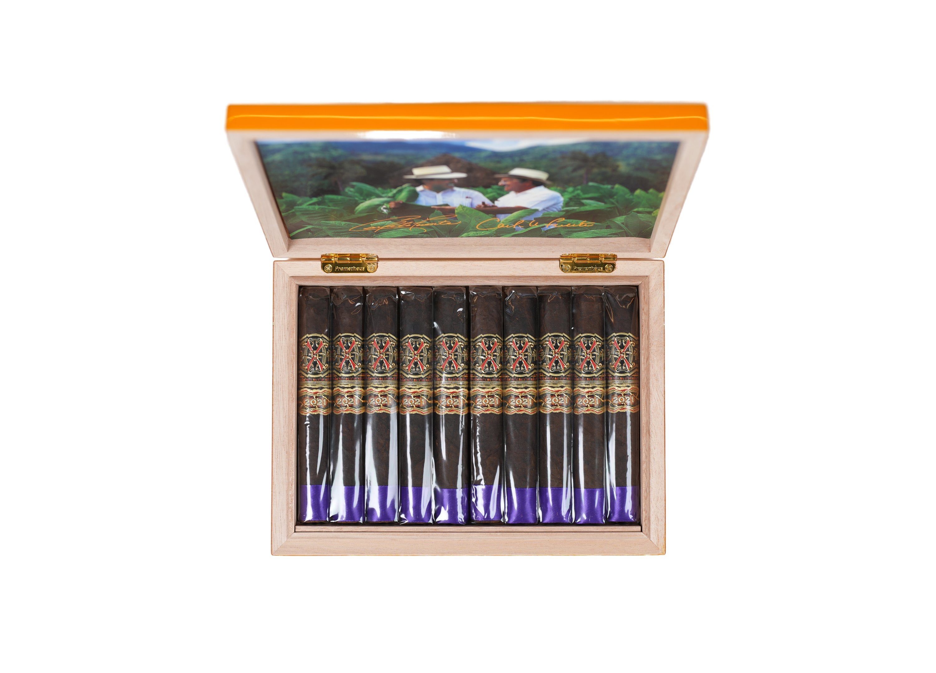 Arturo Fuente Forbidden X Heaven and Earth FFOX Purple Rain open box