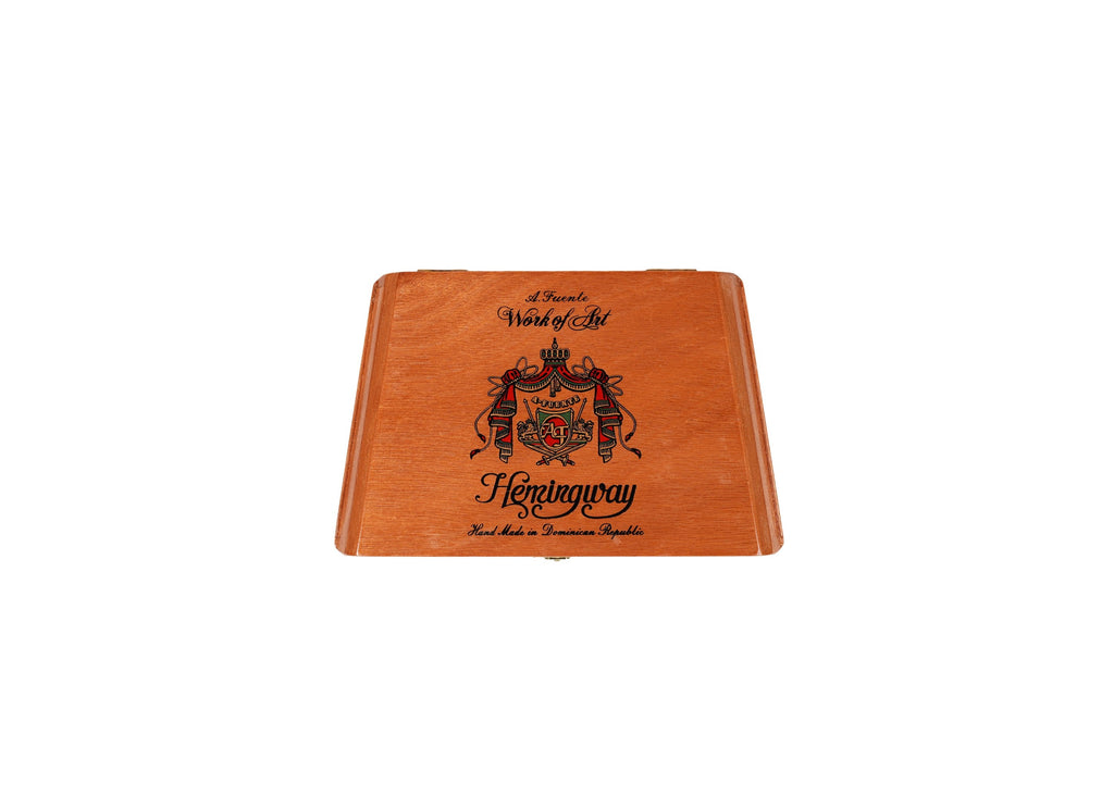 Arturo Fuente Hemingway Work of Art Maduro closed cigar box front at Cigar Club Miami
