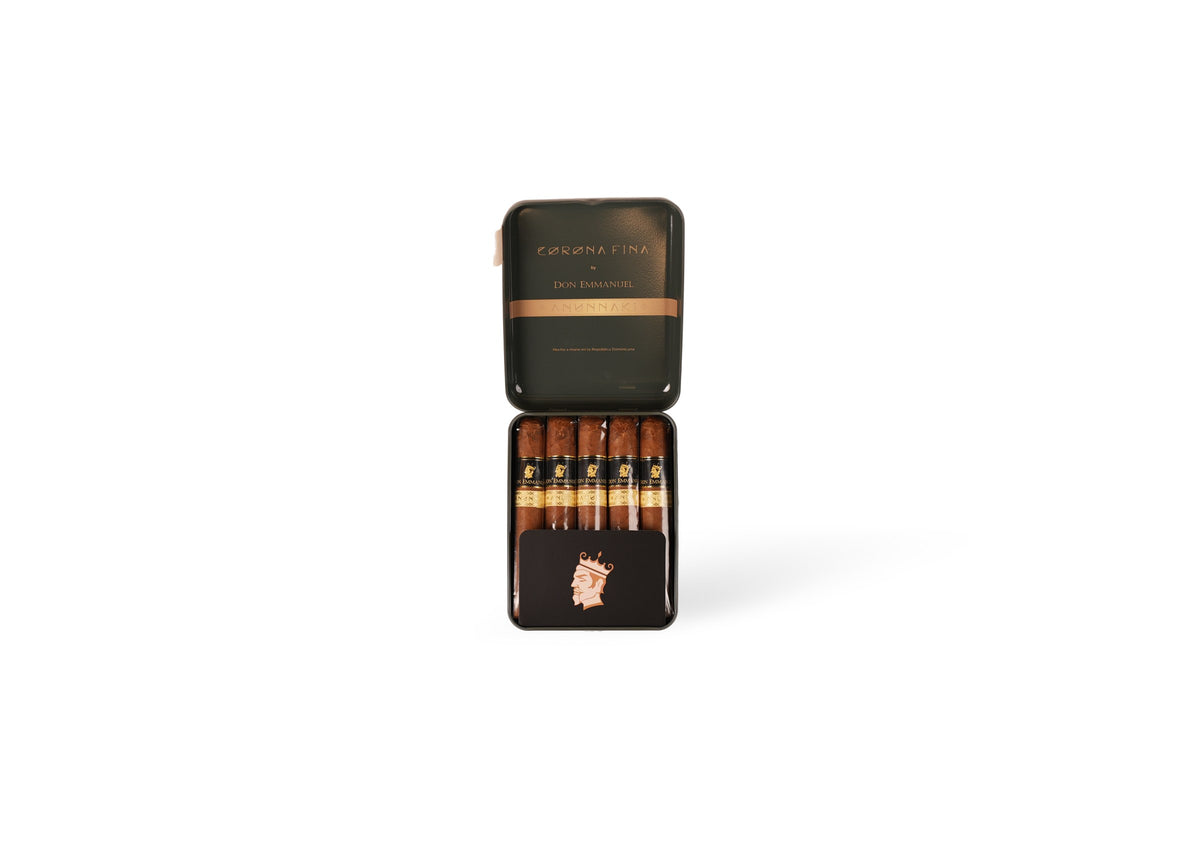 Don Emmanuel Anunnaki Corona Fina Tin 5 Count product photo on white background at Cigar Club Miami