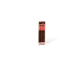 Three Plasencia Alma del Fuego Concepcion cigars standing upright with red Plasencia bands and Alma del Fuego foot bands on white background